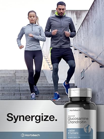 Horbäach Glucosamina Condroitina MSM con Cúrcuma - 180 Comprimidos