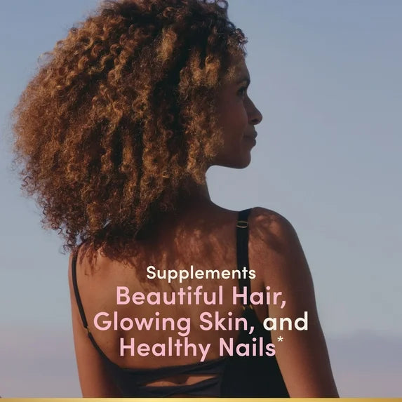Nature's Bounty Gomitas Avanzadas para Cabello, Piel y Uñas - Biotina 6000 mcg - Vitaminas A, C y E - Sabor Fresa - 90 Unidades